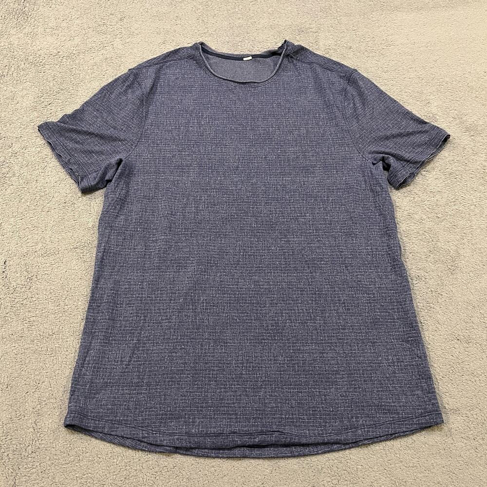 Lululemon In Mind Blue Athletic Top Short Sleeve Shirt Women's Size 10